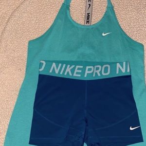 Nike pro drift muscle tank with shorts